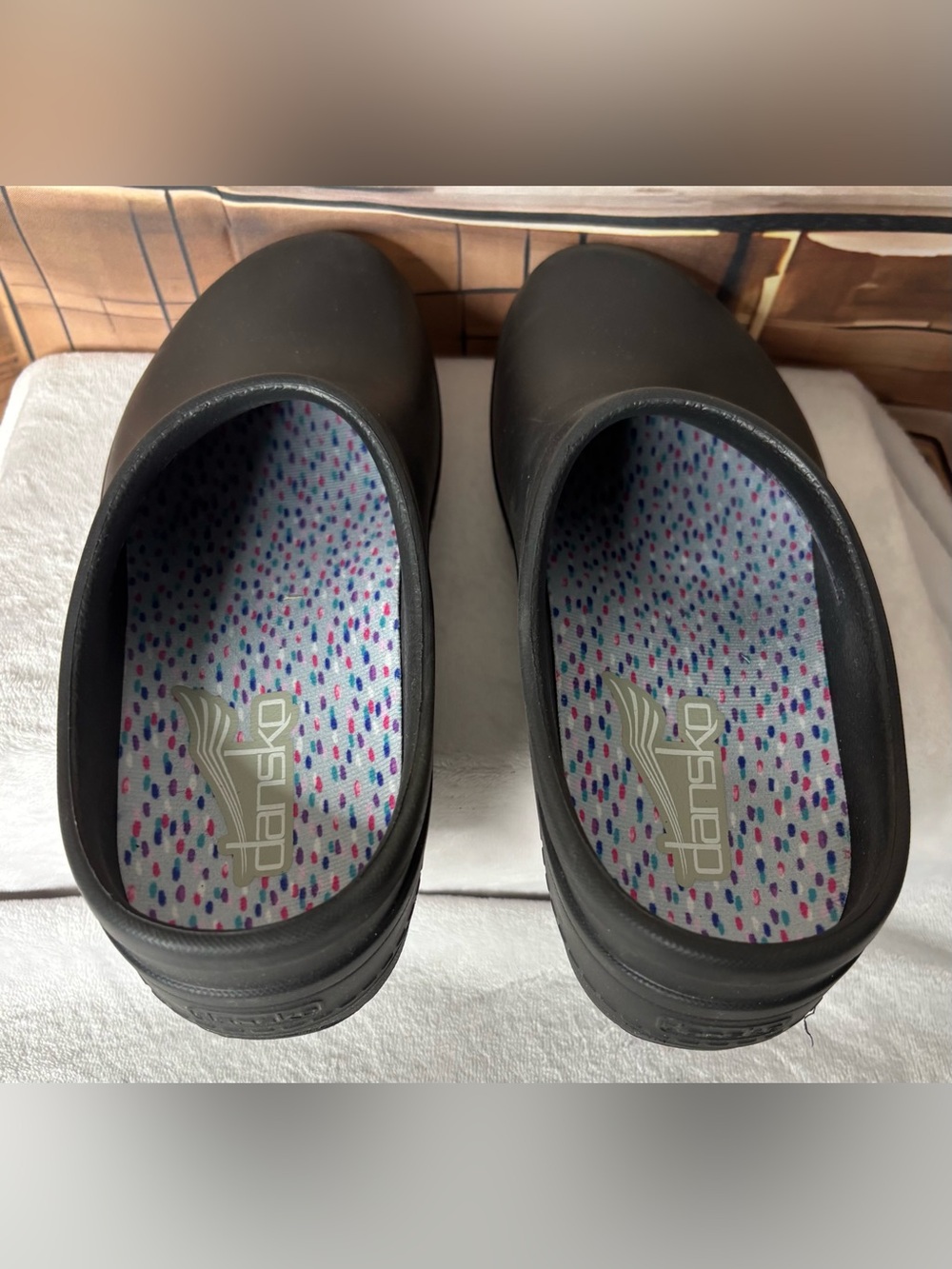 Dansko Kaci Black Molded Slip Resistant Nursing Clogs Women's 38 US 7.5-8 - Picture 7 of 16